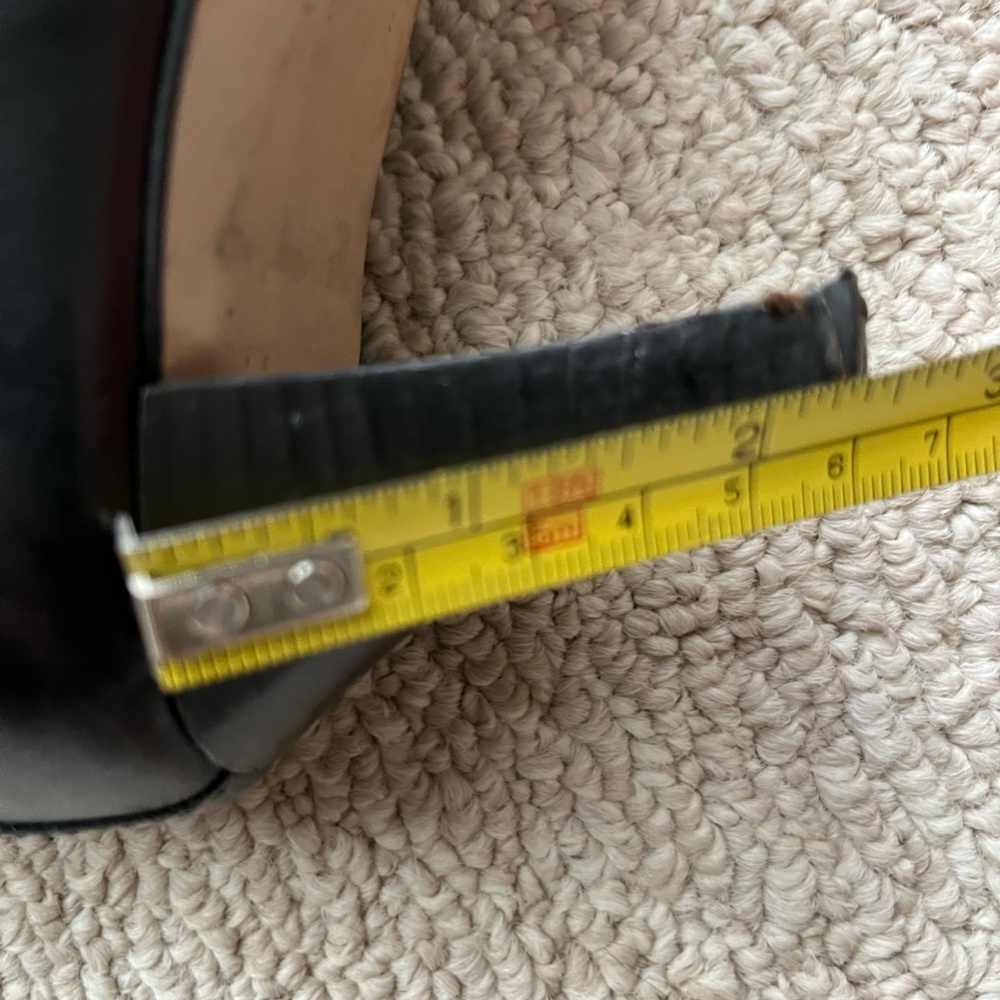 COACH - Black Leather Knee High Boots with Silver Buckle Detail - Picture 3 of 7